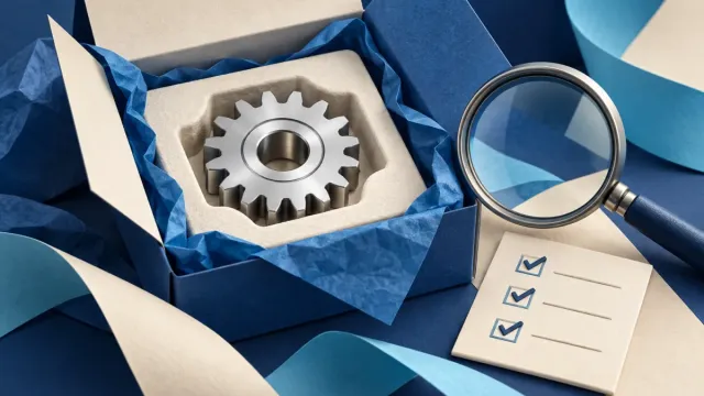 Open software release package with a replacement gear and inspection lens