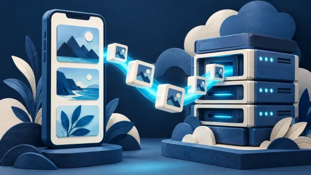 Smartphone and website server exchanging structured content cubes