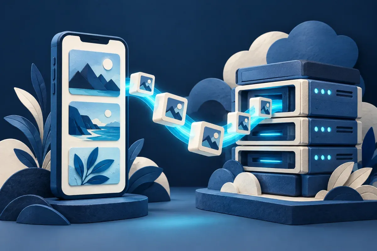 Smartphone and website server exchanging structured content cubes